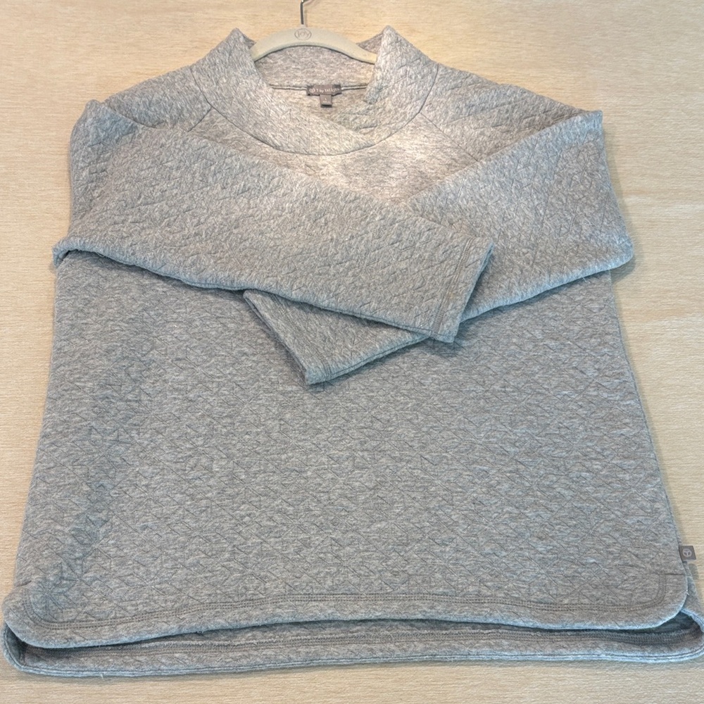 Talbots Gray Quilted Sweater - Picture 1 of 4